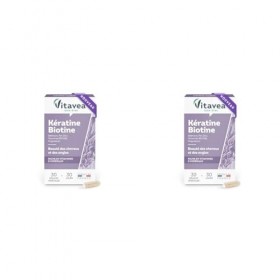 VITAVEA BIEN-ETRE - Kératine Biotine - Complément Alimentaire Soin Cheveux et Ongles - Violet Vitamine B8 , Zinc, Sélénium V ...