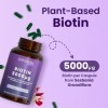 ZEROHARM Biotine 5000 mcg – Biotine végétale issue dextraits naturels – Vitamine pour les cheveux, la peau et les ongles – A