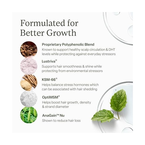 divi Vitamines capillaires pour femmes et hommes – Fabriquées avec des ingrédients propres et scientifiques pour grandir et é