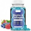 Gummies aux peptides de biotine et de collagène – Support pour cheveux, peau et ongles | Convient aux hommes et aux femmes