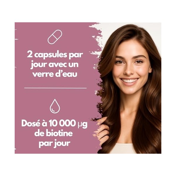 EXVital Biotine Complexe, Vitamines pour les cheveux, Avec extraits de palmier nain, de pépins de courge et de racine d’ortie