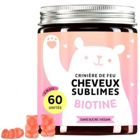 Gummies Biotine Ah-mazing Hair – Vitamines pour les Cheveux, la Peau et les Ongles – 5000 µg de Biotine, Zinc, Vitamines B6, 