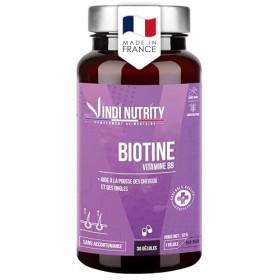 Biotine, Zinc & Sélénium, Vitalité des Cheveux, Ongles & Peau | 30 Gélules, VINDI NUTRITY, Fabriqué en France