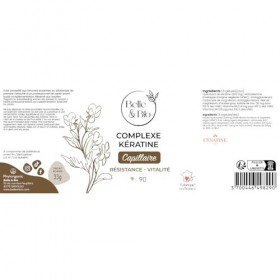 RESISTANCE & VITALITE - Complexe Kératine - 90 Gélules - Cure de 20 jours - Complément Alimentaire BELLE&BIO - Fabriqué en Fr