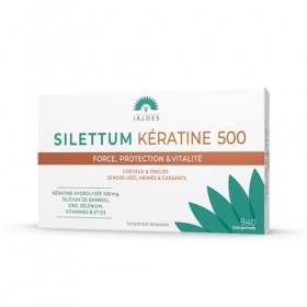 Silettum Kératine 500 Boîte de 40 Comprimés | Protège, Structure et Sublime votre Chevelure | Pour les Cheveux Sur-Sollicités