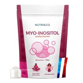 NUTRI & CO Myo-Inositol Pure en poudre 100% Végétal + Vitamine B6 - SOPK, Soutien Hormonal & Métabolique - Format pratique 15