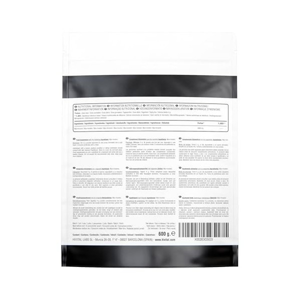 Myo Inositol 4000 mg. Paquet de 600 g. pour 5 mois de traitement. Régulateur hormonal 100% Végétalien. Myo-Inositol pour aide