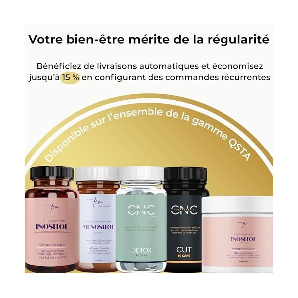 Inositol FEM Menositol 19 en 1-2 flacons – Complément alimentaire complet pour la ménopause avec myo-inositol, D-chiro et iso...