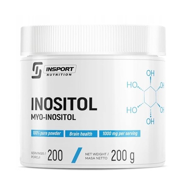 Inositol 200g Myo-Inositol Poudre Pure | Vitamine B8 Naturelle pour l’Humeur, la Mémoire, le Bien-être Mental, le Cerveau | I