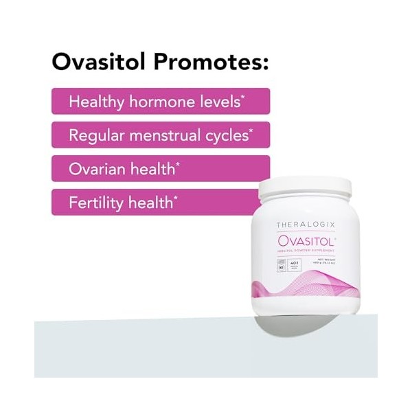 Theralogix Ovasitol Inositol Lot de 2 boîtes dabsorption améliorée à la berbérine, 400,3 g et 90 pièces