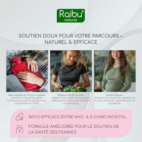 Inositol, Myo Inositol & D-Chiro, 150 Gélules - SOPK & Équilibre Féminin, Avec Vitamine B6, Acide Folique et Chrome - Naturel
