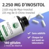 Green Naturals® Inositol – Hautement dosé 2 250 mg avec ratio 90:10 myo-inositol & D-chiro-inositol – Issu de fermentation 