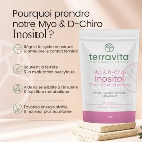 Myo-Inositol + D-Chiro-Inositol | Avec Zinc Bisglycinate, B6 et Acide Folique B9 Quatrefolic® | SOPK, Soutien Hormonal et Mét