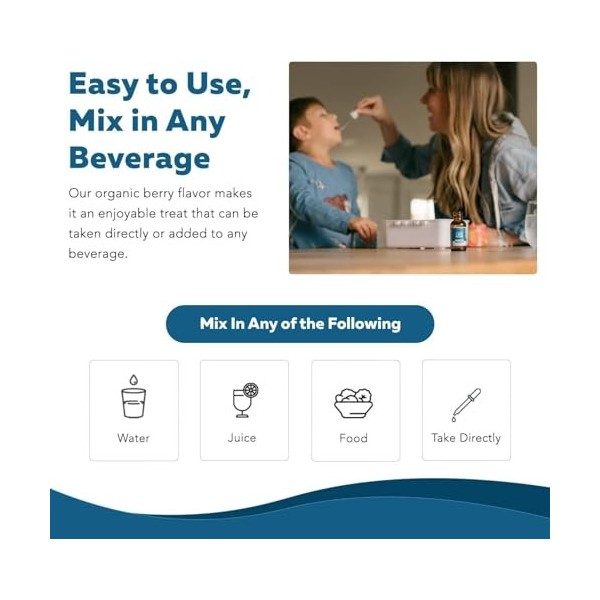 Méthylfolate biologique pour enfants, biologique, saveur de baies, force professionnelle, liquide sublingual, pour lhumeur, 