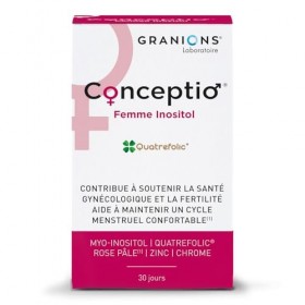 Conceptio Femme INOSITOL - MYO Inositol - Femmes Atteintes SOPK - Fertilité Femme - Acide Folique Grossesse - Vitamine D, B12...