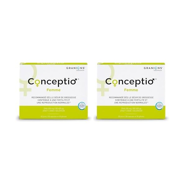 Conceptio Femme INOSITOL - MYO Inositol - Femmes Atteintes SOPK - Fertilité Femme - Acide Folique Grossesse - Vitamine D, B12...