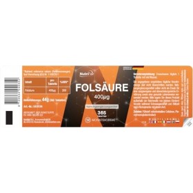 Acide folique 400μg - 365 comprimés - Fertilité et grossesse - Hautement dosé - 100% végétalien - Fabrication et contrôle en 