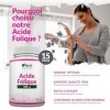 Acide Folique 400 µg – 450 Micro Comprimés Végétaliens – Cure de 15 Mois – Vitamine B9 Folate pour Femmes Enceintes – Supplém
