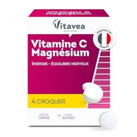 Vitavea - Complément Alimentaire Vitamine C + Magnésium - Duo Tonus - Triple action - Energie, Immunité, Détente - 28 comprim...