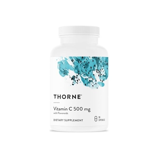 Thorne Vitamin C - Mélange de vitamine C et de Bioflavonoïdes dAgrumes provenant dOranges - Soutien du Système Immunitaire, V...