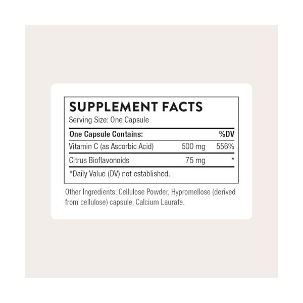 Thorne Vitamin C - Mélange de vitamine C et de Bioflavonoïdes dAgrumes provenant dOranges - Soutien du Système Immunitaire, V...
