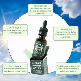 SYNSERA - Vitamine D3 + K2 + E + Triglycérides en gouttes – 2000 UI D3 + 25 µg K2 MK7 – Biodisponibilité avec TCM – Soutient 