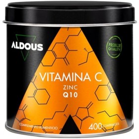 Vitamine C + Zinc - 400 Comprimés - 500mg de Vitamine C + 10mg de Zinc + 20mg de Q10 par dose journalière - Vitamines pour la