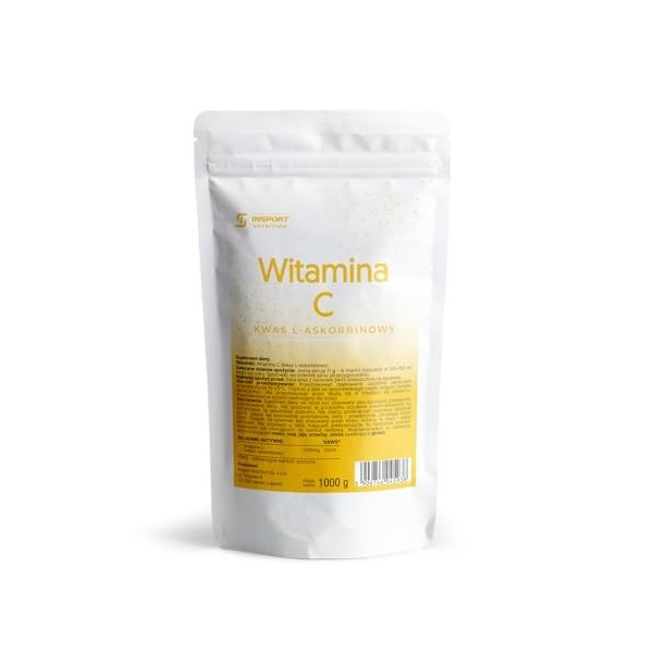 Vitamine C - Acide L-ascorbique - 1000 g de poudre - 1000 mg de vitamine C par portion - Poudre de vitamine C hautement dosée