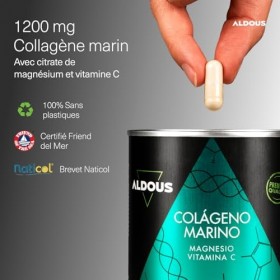 Collagène Marin - Type 1 et 3 Breveté Naticol® - 200 gélules avec Magnésium, Vitamine C - Cheveux, Peau, Ongles, Os et Articu