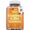 Vitamine C Gummies avec Zinc - 90 Gommes Véganes - 120mg de Vitamine C & 12mg de Zinc par portion – Complément alimentaire - 