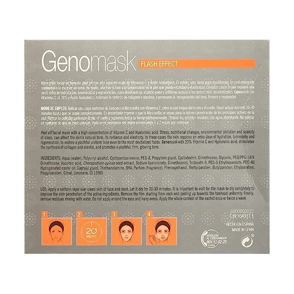 Genomask Flash Effect Vit C 8 Sobres