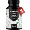 Vitamine C et Zinc – 365 comprimés – Dosage élevé – Vegan – Fabriqué en Allemagne – Vitamine C 500mg + Zinc 15mg - Testé en l
