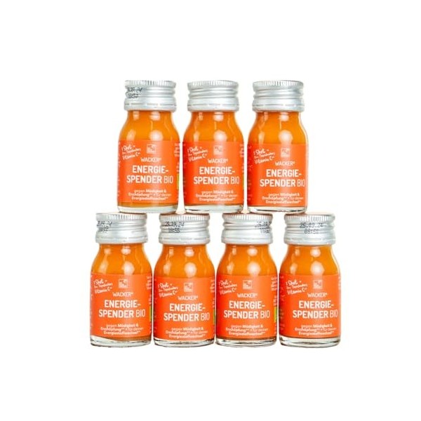 Forfait hebdomadaire : distributeur dénergie bio 7x30ml Shot naturel contre la fatigue et la fatigue 1 shot - vos besoins qu