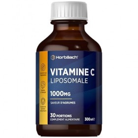 Vitamine C Liposomale 1000 mg Liquide | Végan 300 ml Complément Alimentaire | Saveur d’Agrumes | Soutien du Système Immunitai