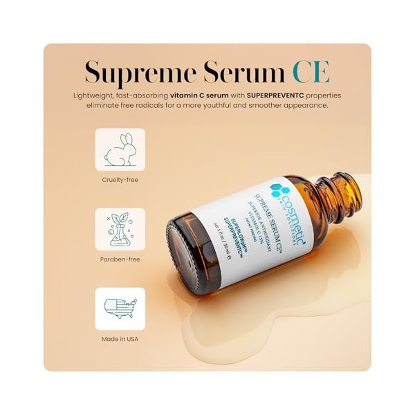 Combinaison sérique en vitamine C+E, le meilleur traitement antioxydant - 30 ml - Super combinaison, formule antioxydante - 1