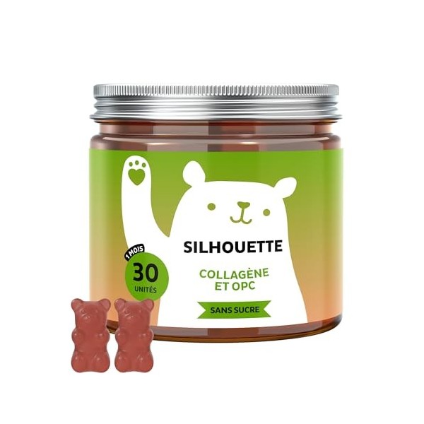 Silhouette Collegène et OPC avec Vitamine C et E - 30 unités 1 mois - Sans sucre - Bears with Benefits