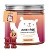 Gummies Anti-Âge Elasticité & Fermeté - Acide Hyaluronique & Collagène avec Vitamine C, E, Coenzyme Q10-30 unités 1 mois - V...