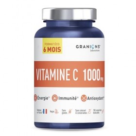 VITAMINE C 1000 mg GRANIONS | FORMAT 6 MOIS - Vitamines C Energie - Vitamines Adultes - Vitamin C Haut Dosage - Vitamine C Ve