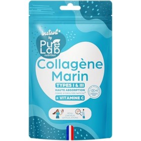 Collagène Marin Hydrolysé 1000mg Naticol Types I & III + Vitamine C - 30 Gélules Faciles à Avaler - Peau, Articulations, Ch