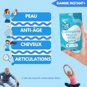 Collagène Marin Hydrolysé 1000mg Naticol Types I & III + Vitamine C - 30 Gélules Faciles à Avaler - Peau, Articulations, Ch