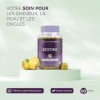 Biotine 5000 mcg - Gommes à la biotine pour les cheveux, la peau et les ongles - Zinc et sélénium - Saveur ananas - Sans sucr