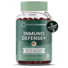 Gommes à la vitamine C, zinc, échinacée, sureau et propolis - Renforcent les défenses immunitaires - Saveur pomme-citron vert