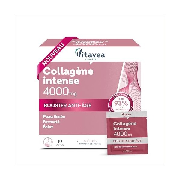 Vitavea bien-être – Collagène Intense 4000 mg – Complément Alimentaire Anti-Âge – Peau Lisse, Fermeté & Éclat – Collagène Mar...
