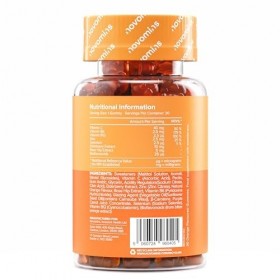 Vitamine C Enfants - Sans Sucre & Sans Gluten - 40mg et Zinc - Gummies Vitamine C avec Vitamines B6, B12 - Vitamines Végétali