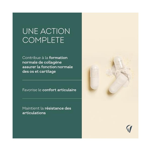 Vitavea bien-être – Articulations – Complément Alimentaire Confort & Mobilité – Glucosamine, MSM, Bambou & Vitamine C – Os et...