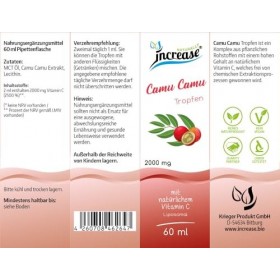 Gouttes de camu camu liposomale hautement dosées – 60 000 mg de vitamine C par paquet 2000 mg de vitamine C par dose quotid V...