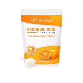 FertilTech Acide Ascorbique en Poudre 500 g Vitamine C E300 – 600 Portions 20 Mois – 100% Pur – Qualité Alimentaire – Ant