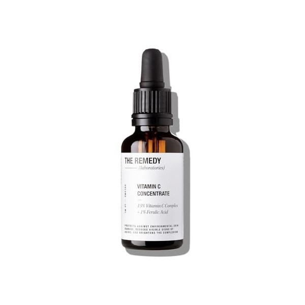 The Remedy Laboratories Vitamin C Concentrate – Sérum vitamine C haute concentration, bouclier antioxydant pour une peau lumi