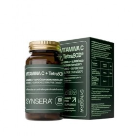 SYNSERA - Capsules de vitamine C à libération prolongée avec TetraSOD - Antioxydant cellulaire avancé - Soutien immunitaire, 
