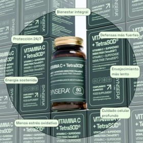 SYNSERA - Capsules de vitamine C à libération prolongée avec TetraSOD - Antioxydant cellulaire avancé - Soutien immunitaire, 